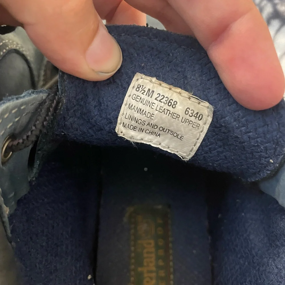 Men’s Blue Leather Timberland Booties